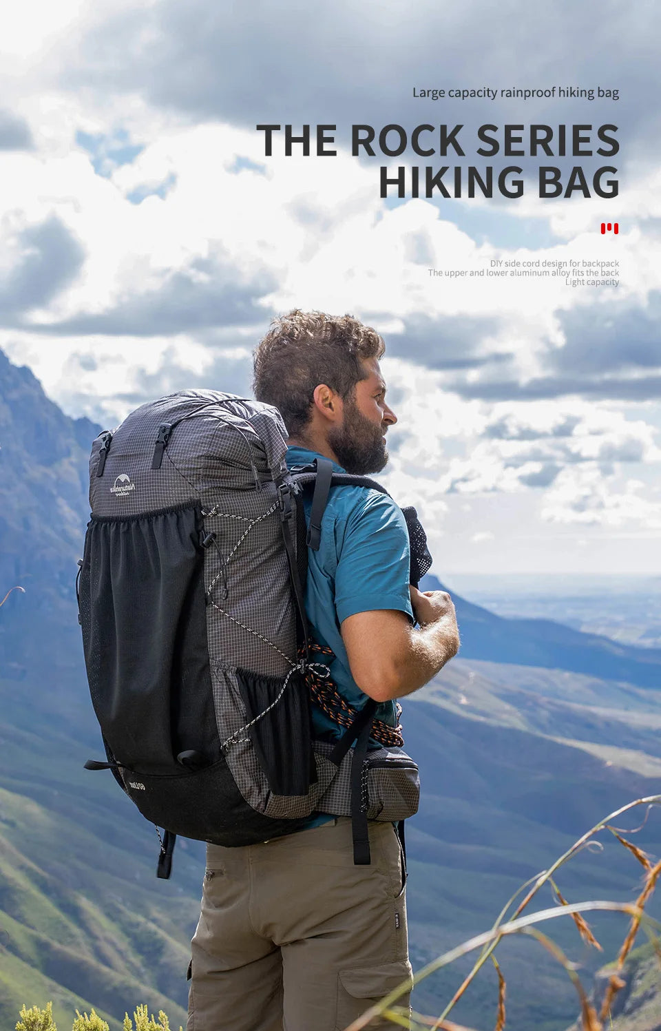 Naturehike Outdoor Mountain Backpack Waterproof With Rain Cover