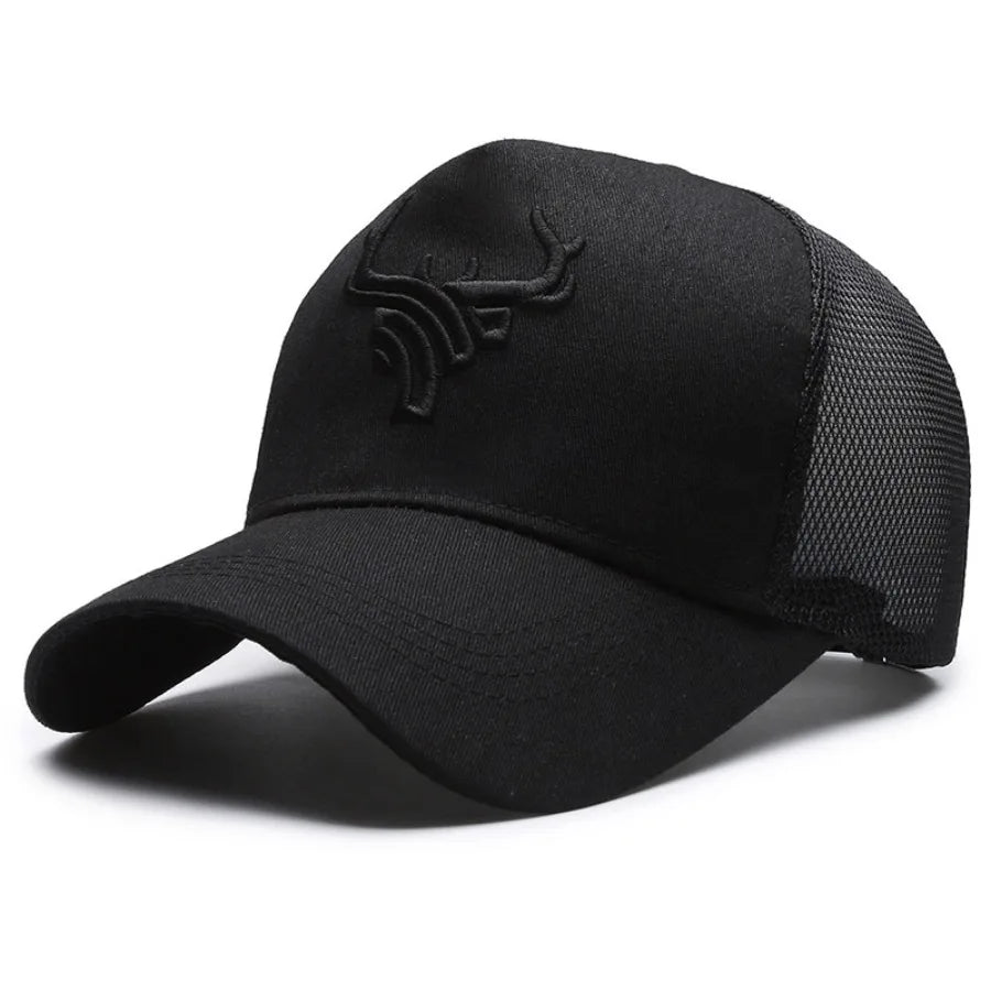 Unisex Antlers Embroidery Baseball Cap Adjustable Outdoor Sun Hat