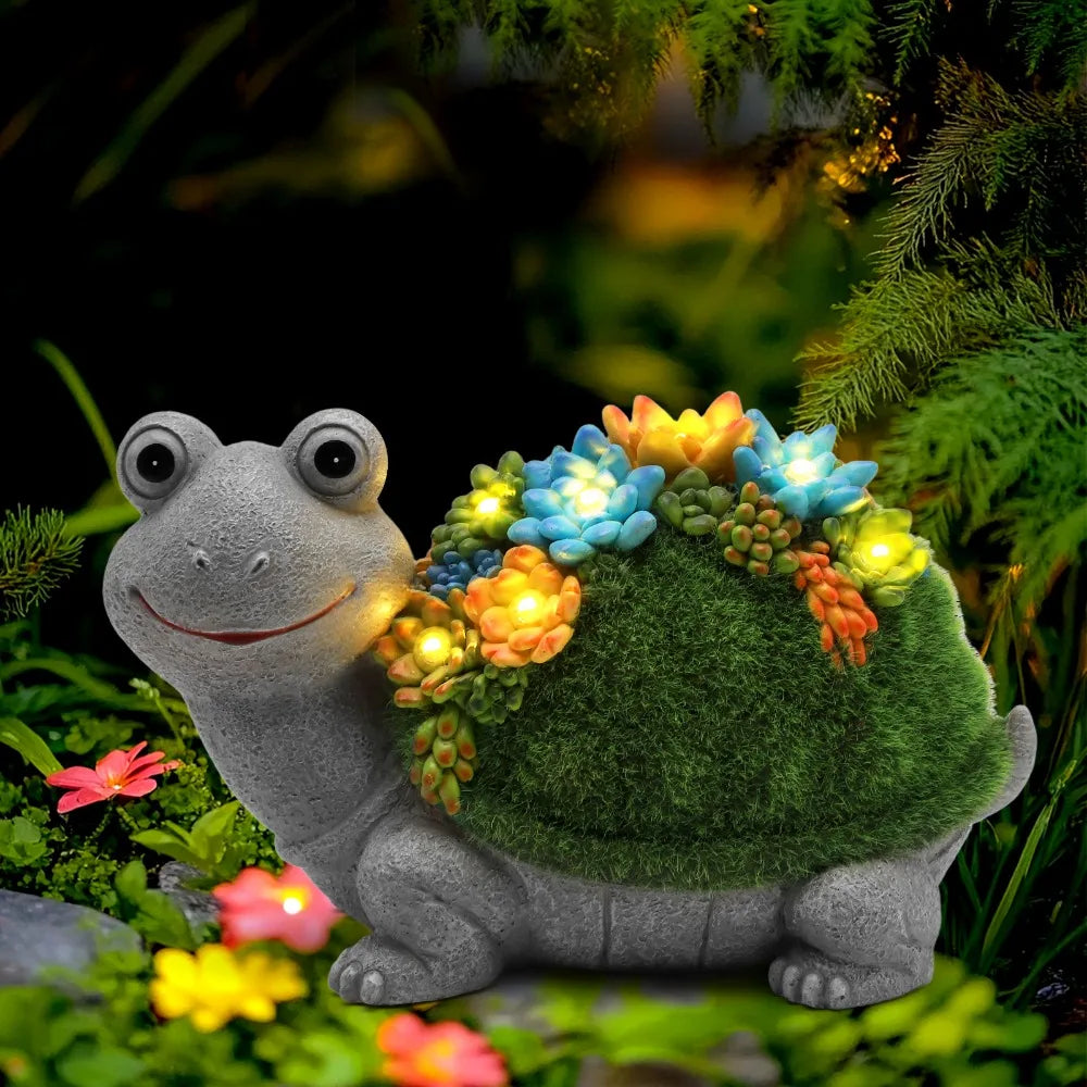 Solar Animal Garden Statue Light for Outdoor Courtyard Decor