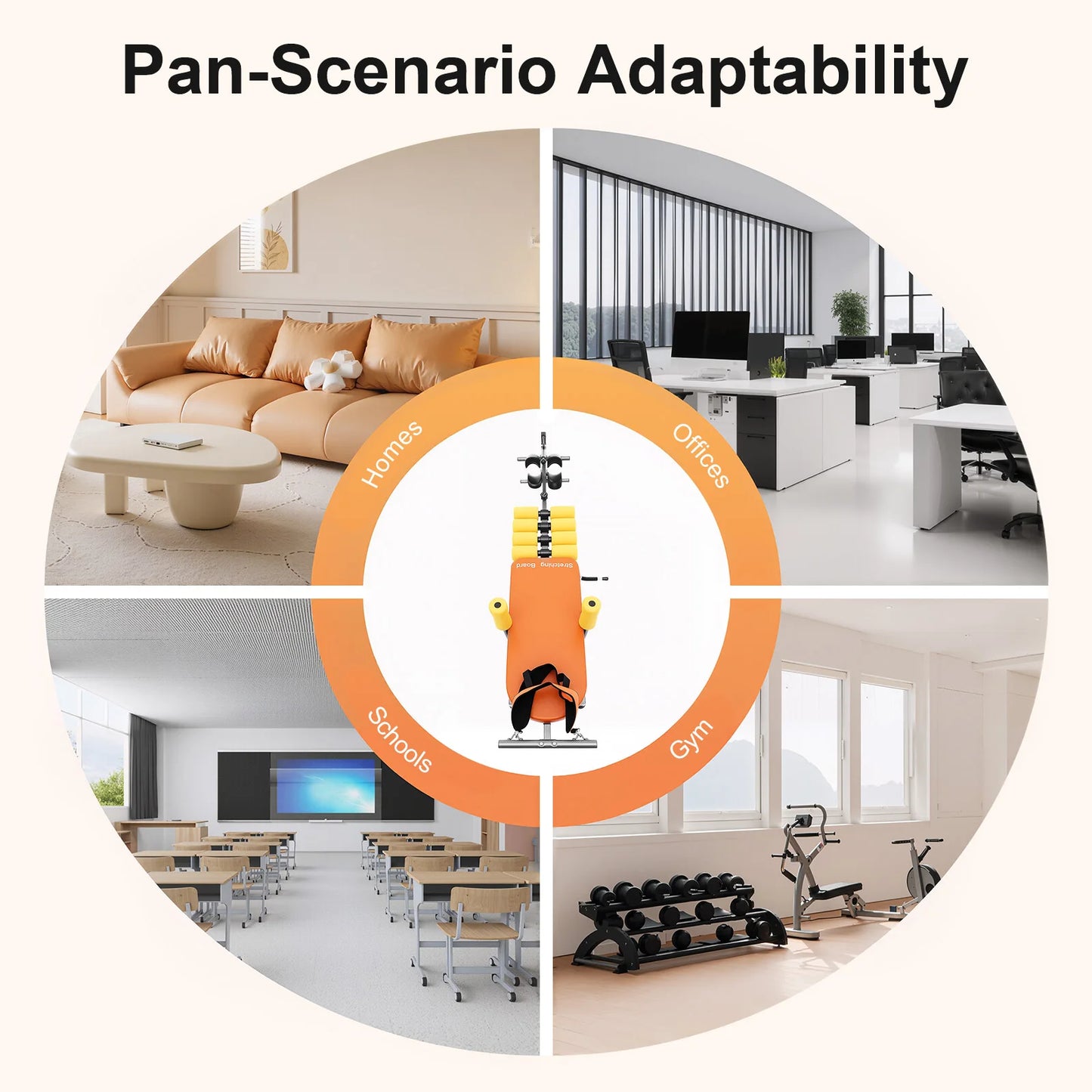 Adjustable Back Stretch Bench For Neck And Spinal Decompression 130kg Capacity