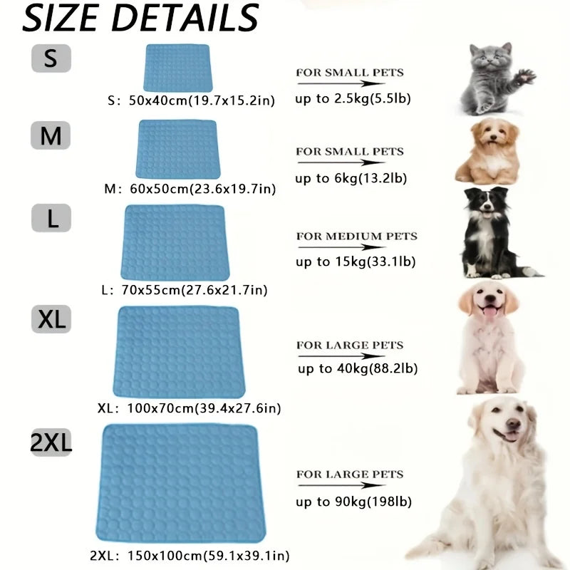 Dog Cooling Mat Self Cooling Pad For Pets Bed Cat Ice Pad