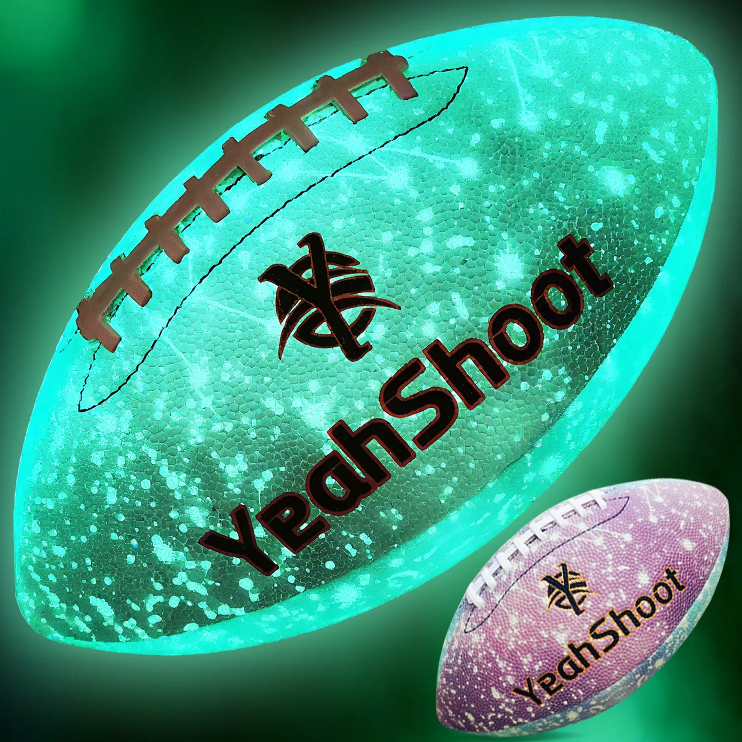Glow In The Dark American Football With Fluorescent Material