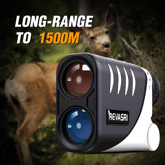 REVASRI 1500M Golf Rangefinder, Slope-Compensated Rangefinder, Speed and Long-Range Measurement Function Hunting Monocular