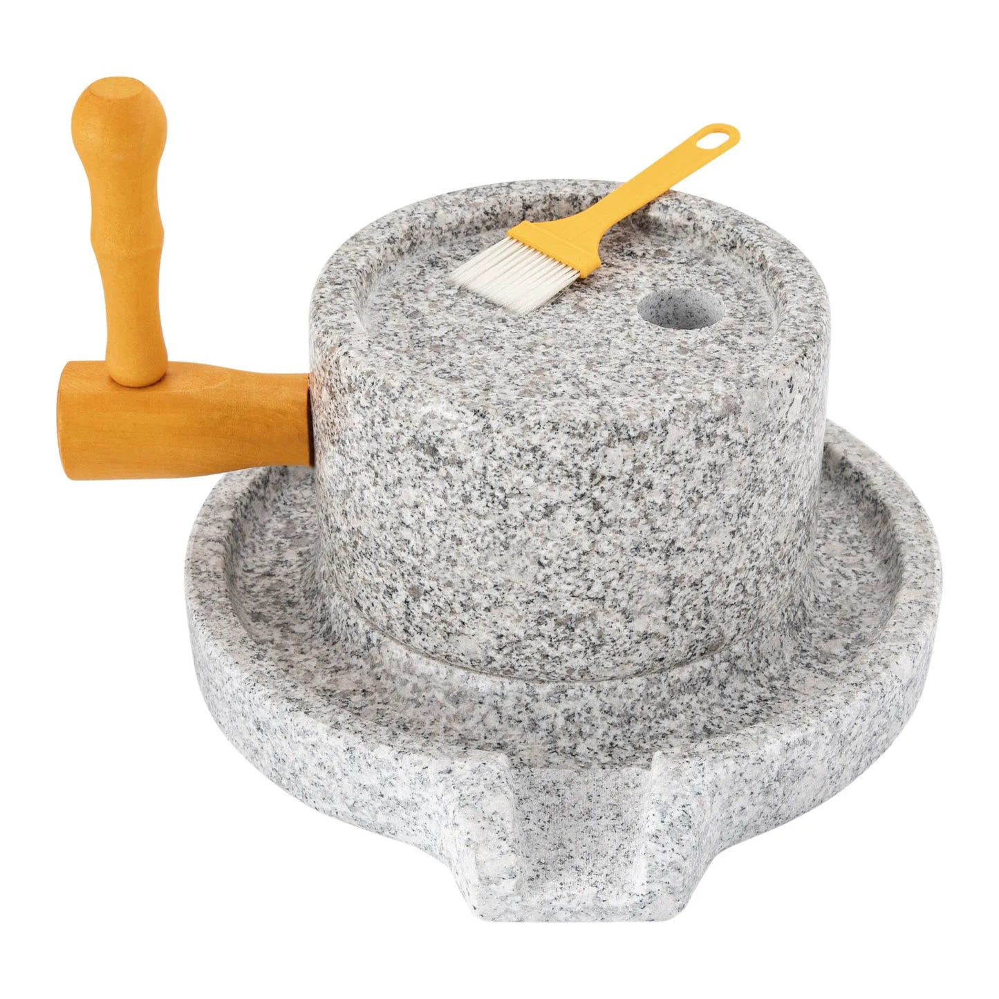 Granite Millstone Grinder Hand Crank With 304 Stainless Steel Core