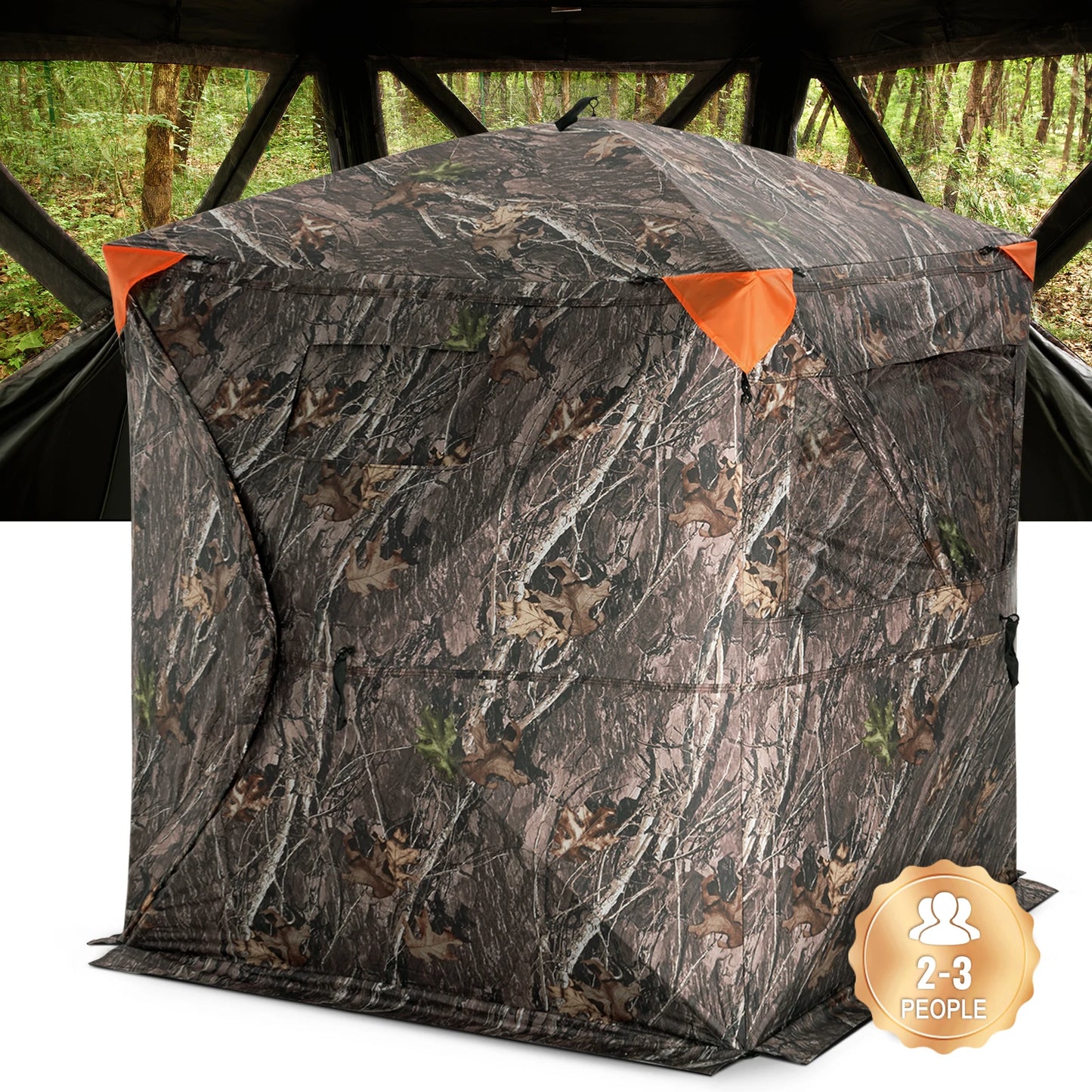 270 Degree See Through Ground Blind for Hunters Portable