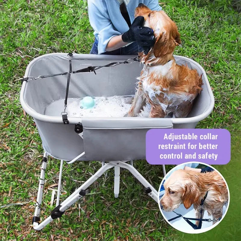 Foldable Elevated Dog Bath Tubs for Grooming and Bathing Station