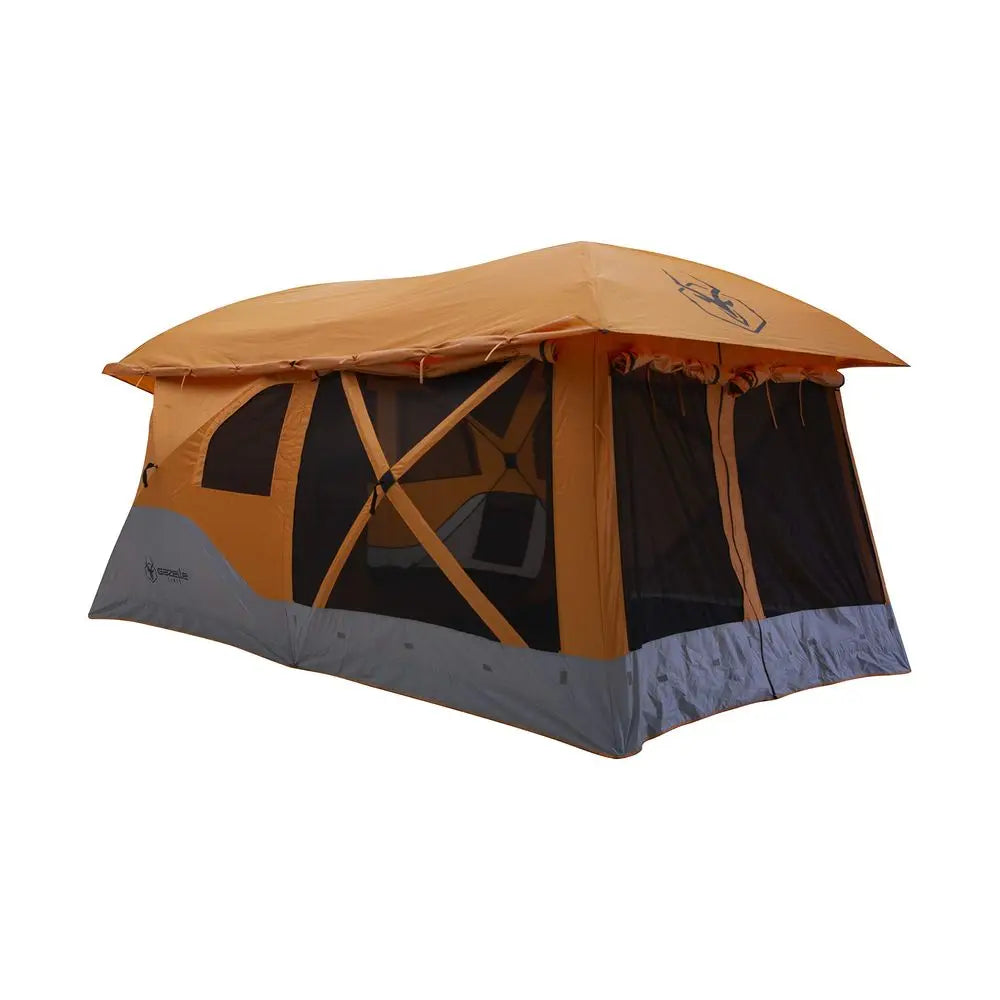 T4 Plus Extra Large 4 to 8 Person Portable Pop Up Outdoor Shelter Camping Hub Tent with Rain Fly amp Extended Screened in Sun R