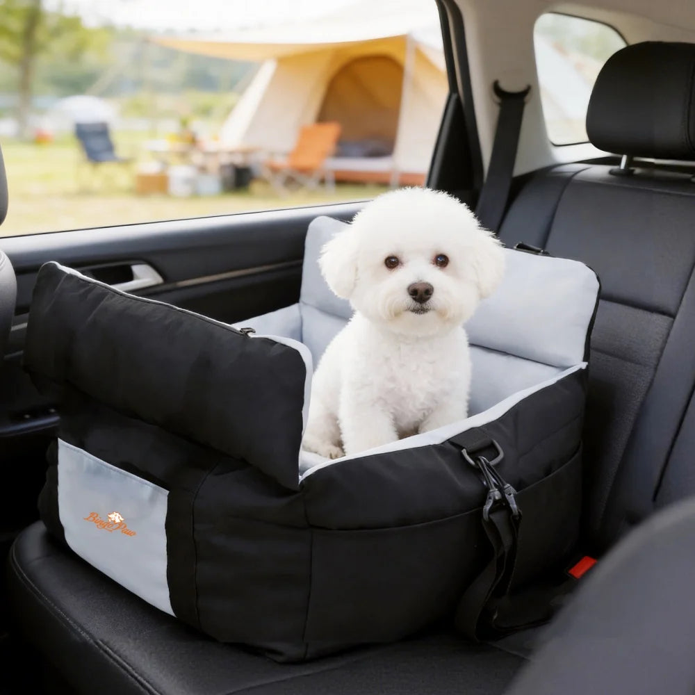 BORWART Portable Dog Car Seat Booster With Safety Belt