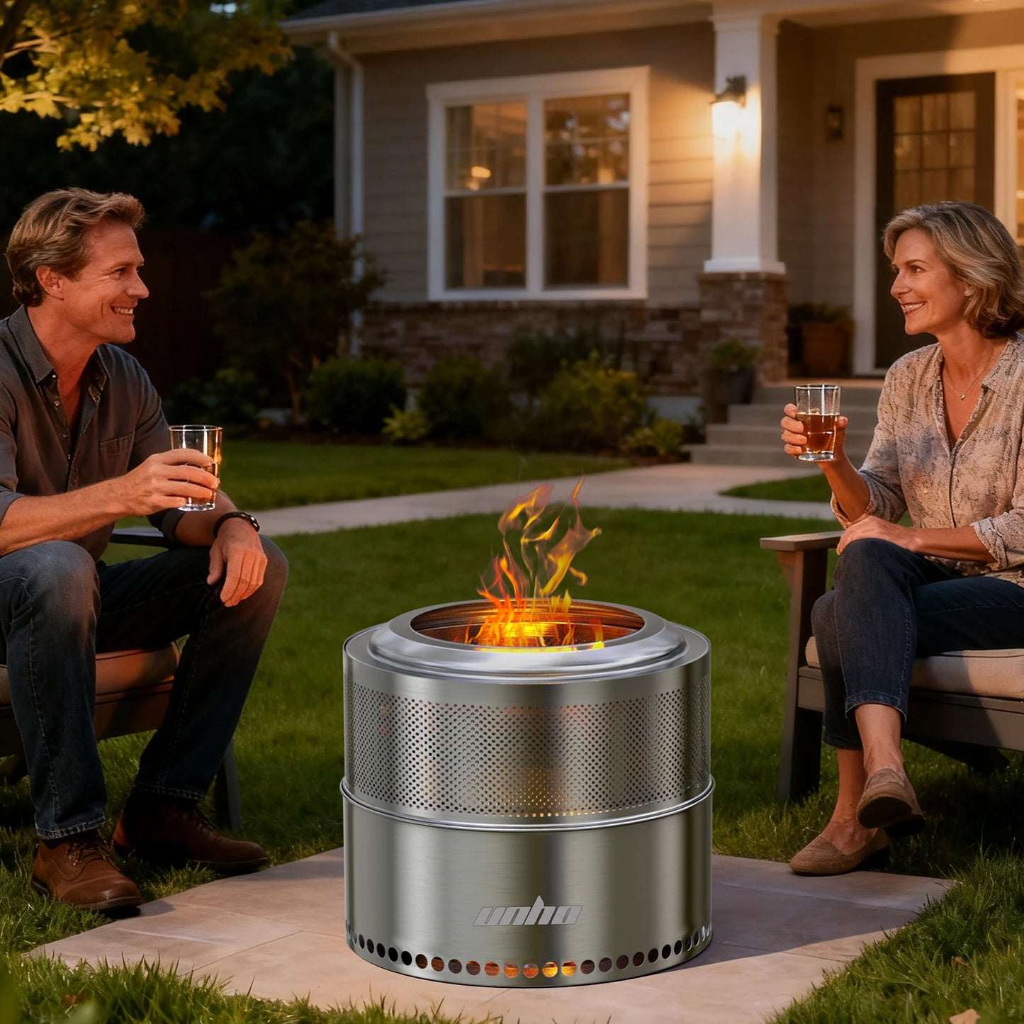 Stainless Steel Smokeless Wood Burning Fire Pit Carry Bag