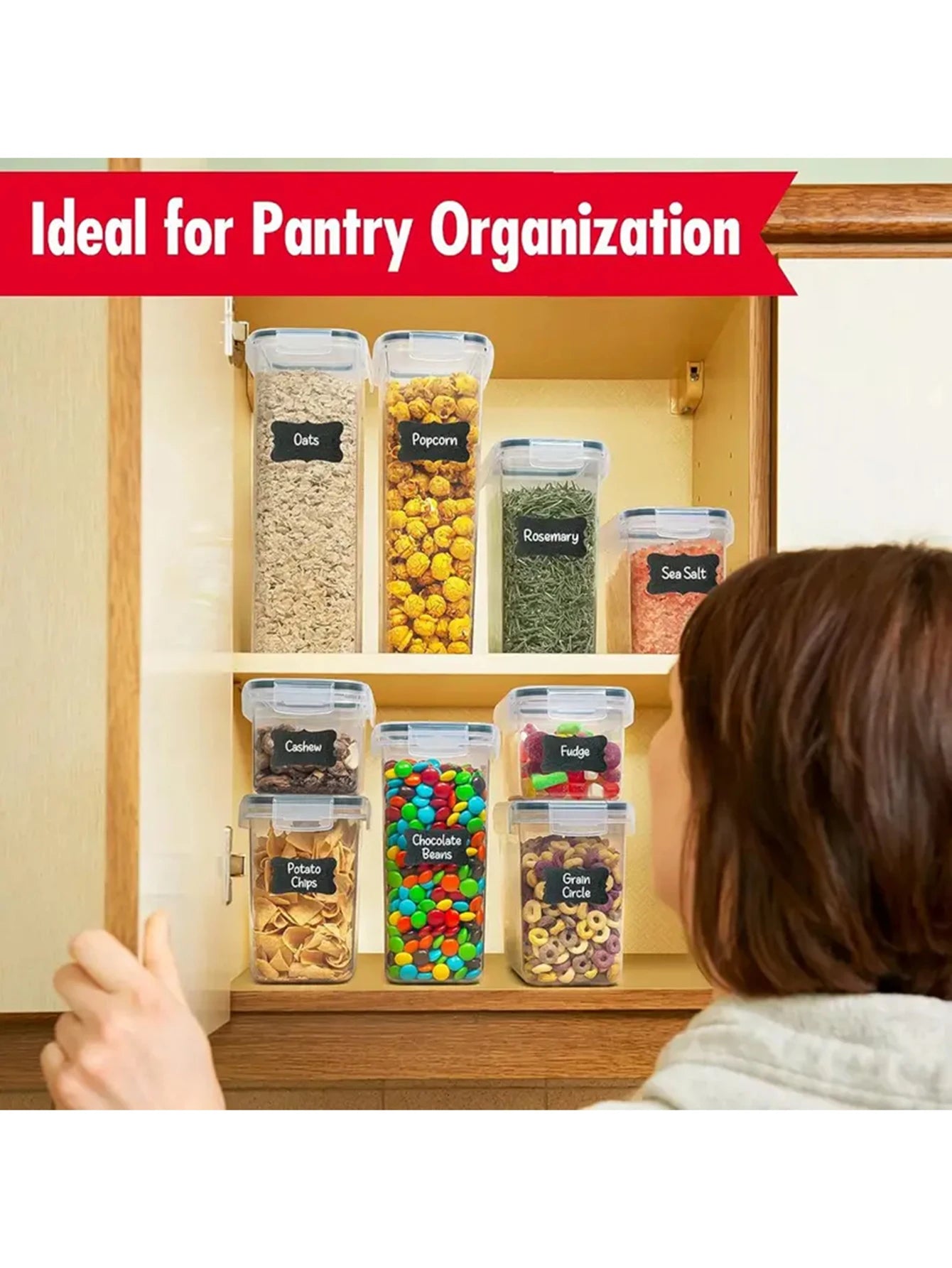 24-Piece Airtight Food Storage Containers With Labels