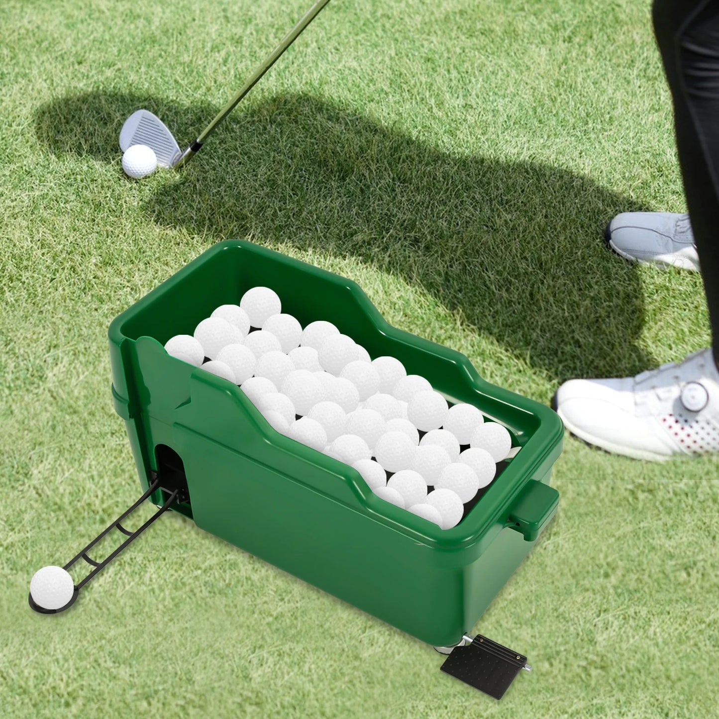 Semi-Automatic Golf Balls Dispenser Semi-Auto Ball Serving Manchine Powerless Golfs Training Aid  for Indoor and Outdoor Golf Practice Venues Private Practice Golf Courses Training Grounds Clubs Sports Classes Gyms Playground