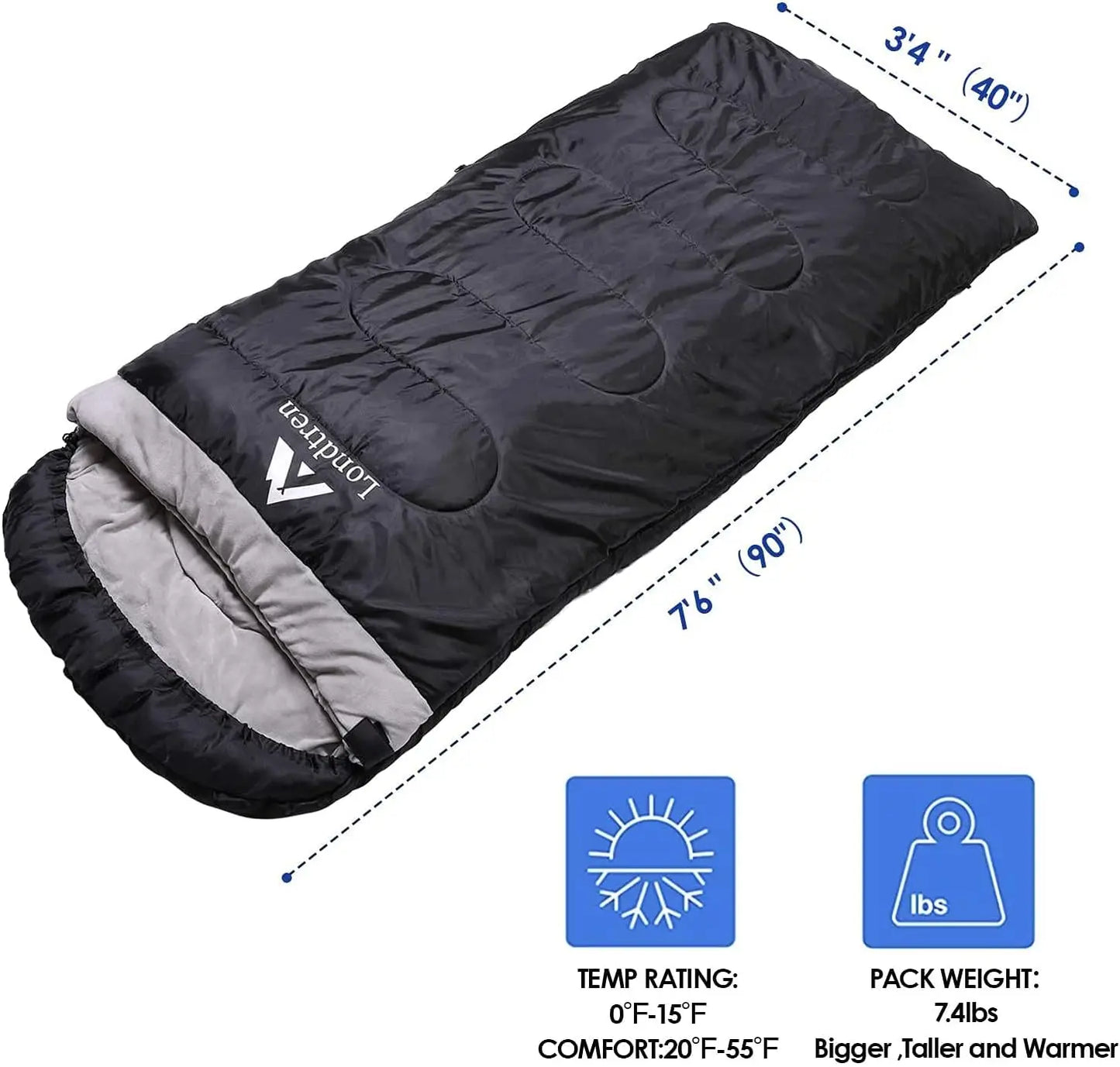 Ytyin Insulated Cold Weather Down Cotton Sleeping Bag