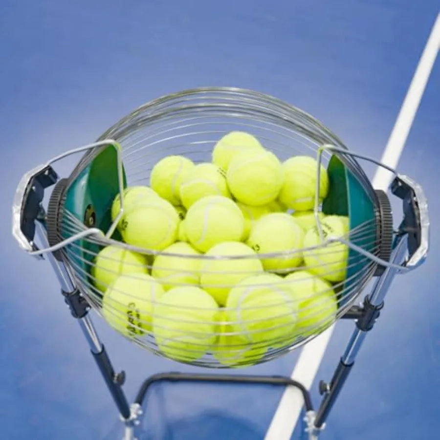 Tennis and Pickleball Hopper and Ball Collector: All-in-One, 5 Adjustable Heights, Holds up to 60 Tennis Balls or 30 Pickleball
