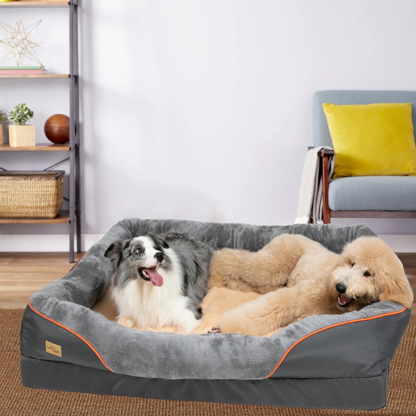 BINGOPAW Large Dog Bed With Removable Washable Cover Waterproof