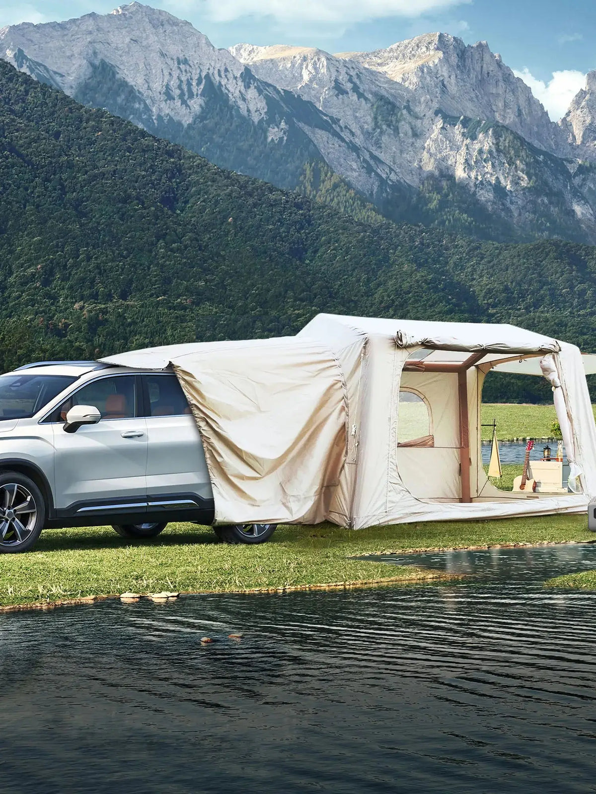 Waterproof Double Layer Inflatable Camping Tent With Easy Setup