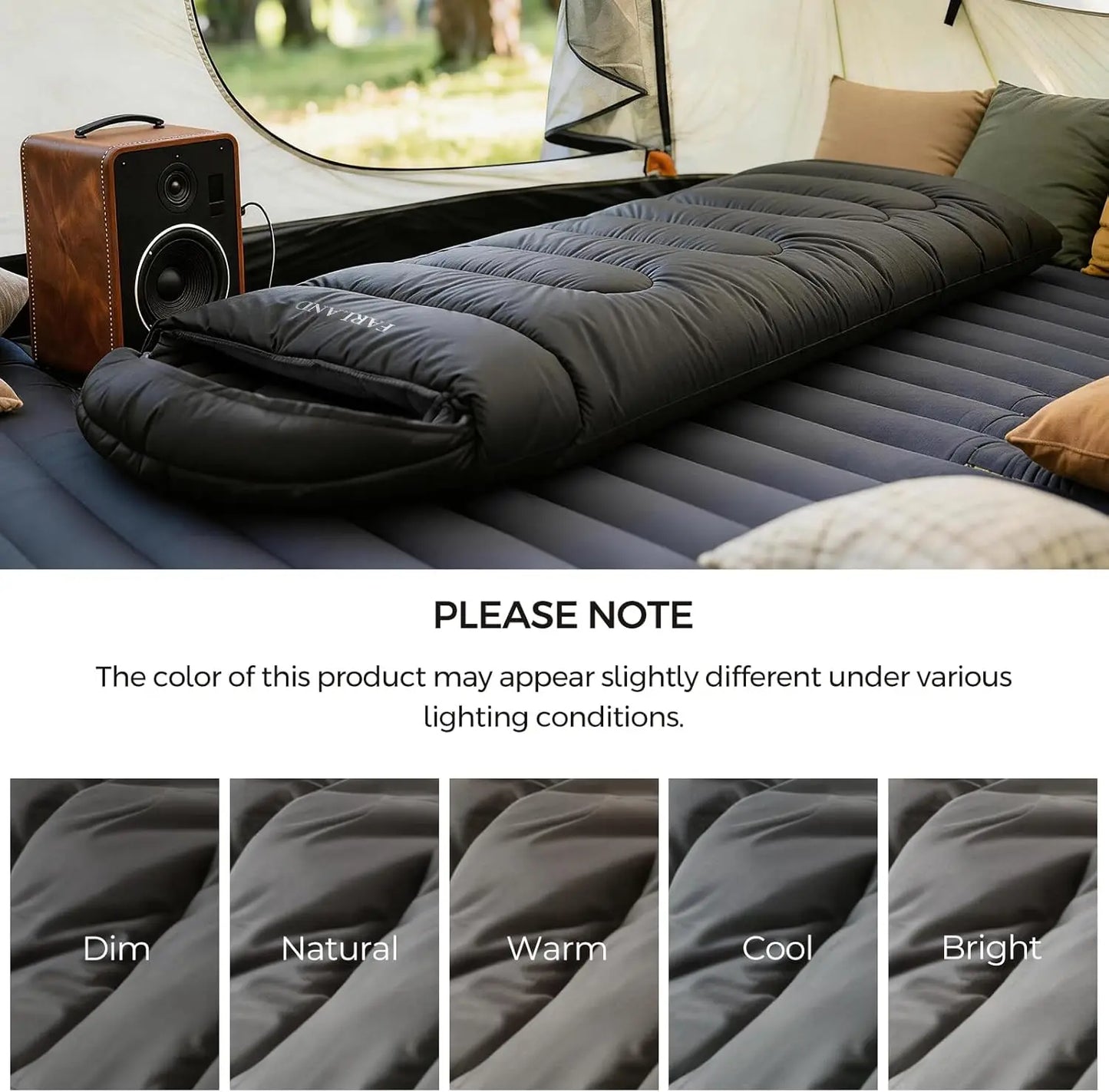 YTYIN Adult Cold Weather Down Sleeping Bag Plush Fleece Lining