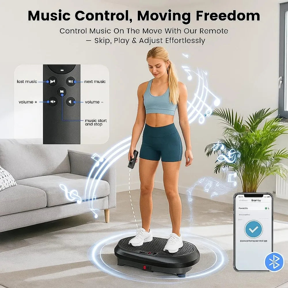Vibration Plate Exercise Machine, Vibrating Fitness Platform for Lymphatic Drainage, Full Body Shaker Workout Equipment