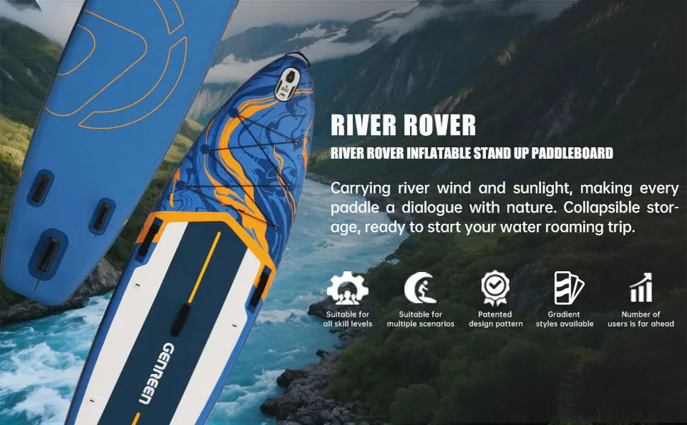 Quashley Durable Inflatable Stand Up Paddle Board For Water Sports