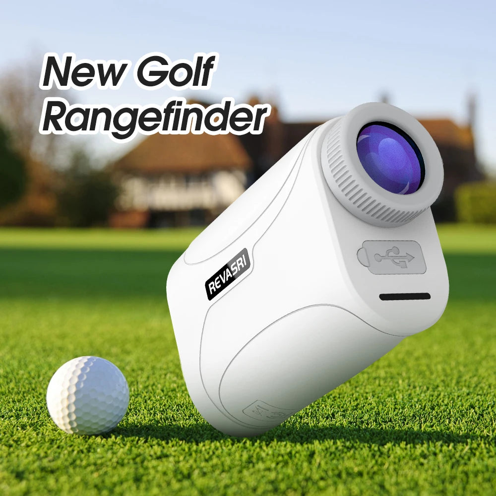 REVASRI Mini Golf Rangefinder 1300 Yards 6X Magnification, Flag Lock & Vibration Alert, Slope Mode Range Finder for Golfing