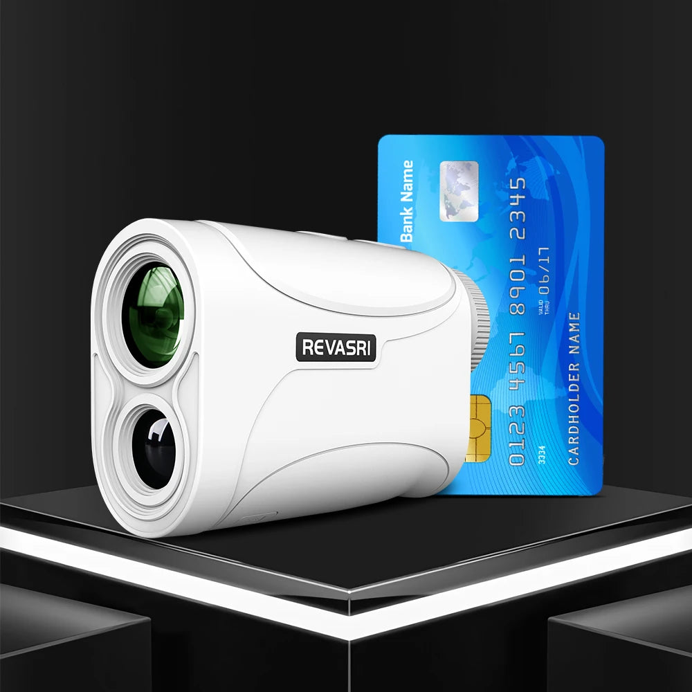 REVASRI Mini Golf Rangefinder 1300 Yards 6X Magnification, Flag Lock & Vibration Alert, Slope Mode Range Finder for Golfing