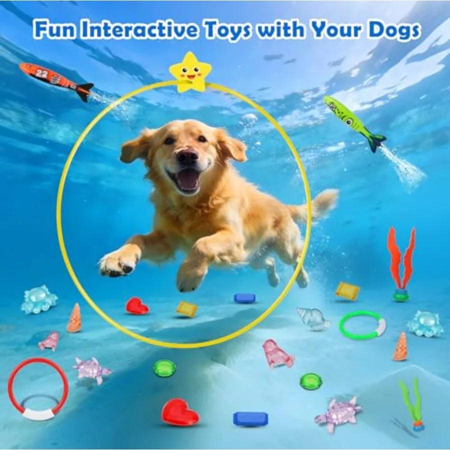 Pool Toys Diving Rings for 31 PCS Underwater Swim Rings and Diving Game Set Fun Pool Game Backyard Summer Water Toys for Birthd