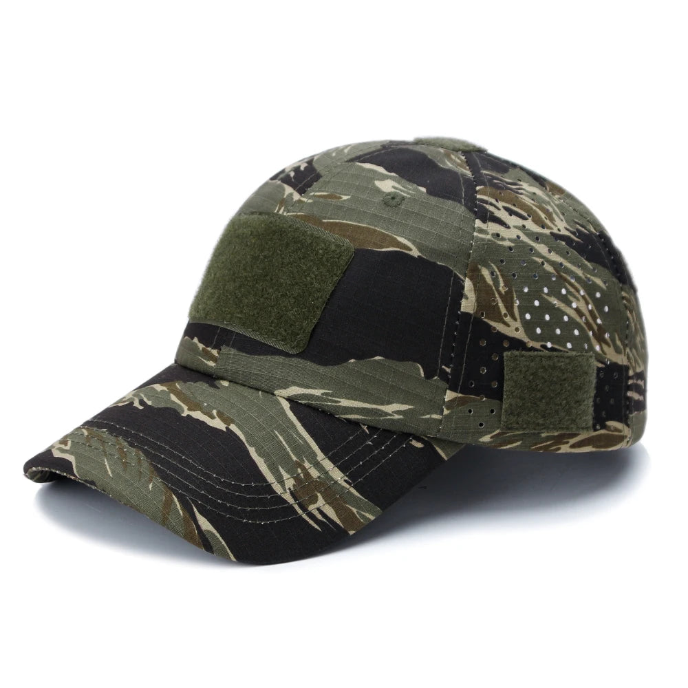 New Men Camouflage Baseball Cap Breathable Sunscreen Hat Outdoor Sports Hunting Hiking Camping Beach Fishing Sun Hat