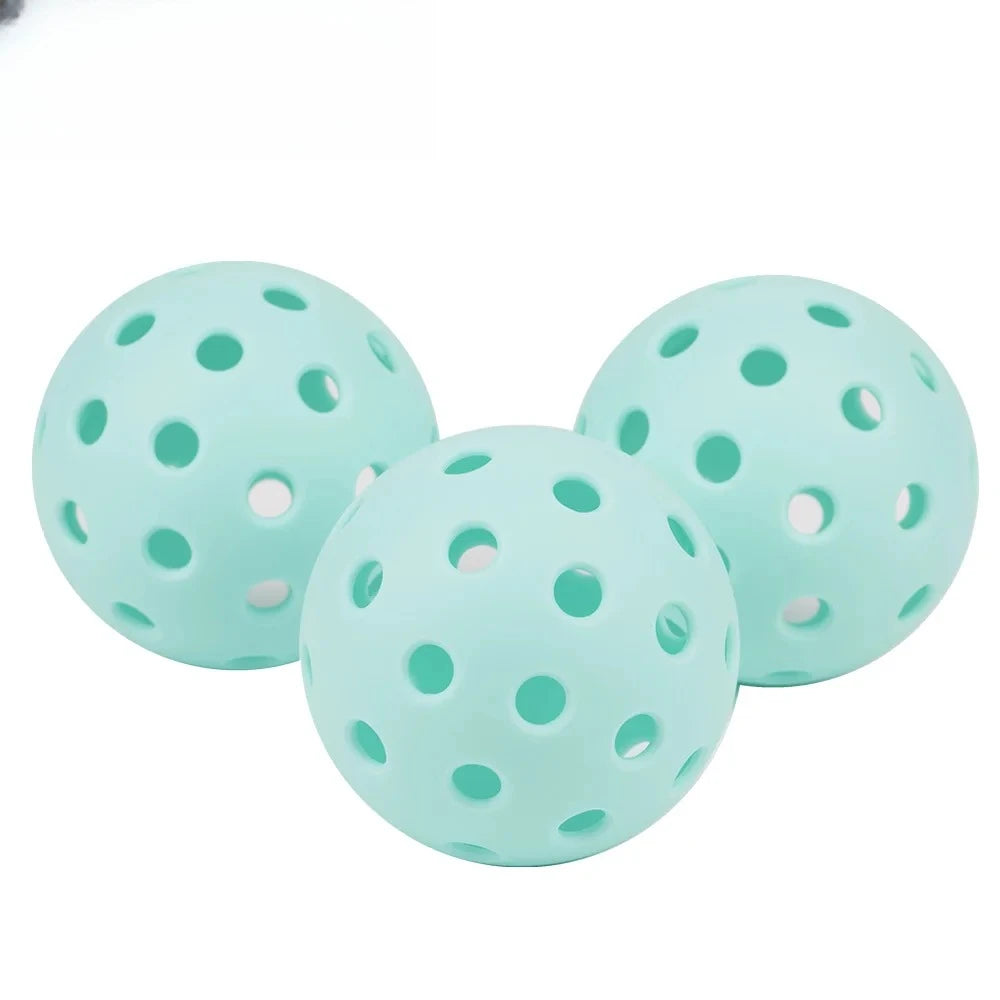 Joysent Durable Outdoor Pickleball Balls 40 Holes 74mm Training Paddle Ball TPE Plastic Competition Practice Light Blue