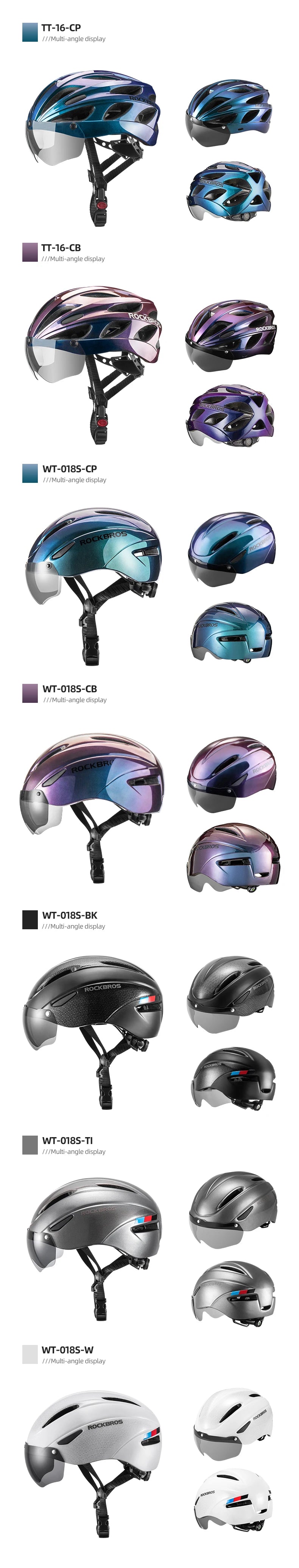 ROCKBROS Bike Helmet EPS Integrally Molded Breathable Lightweight Safety