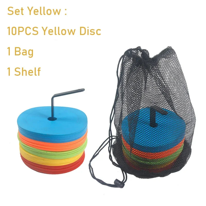 10 Pack Soccer Flat Cones Discs For Speed Agility Training