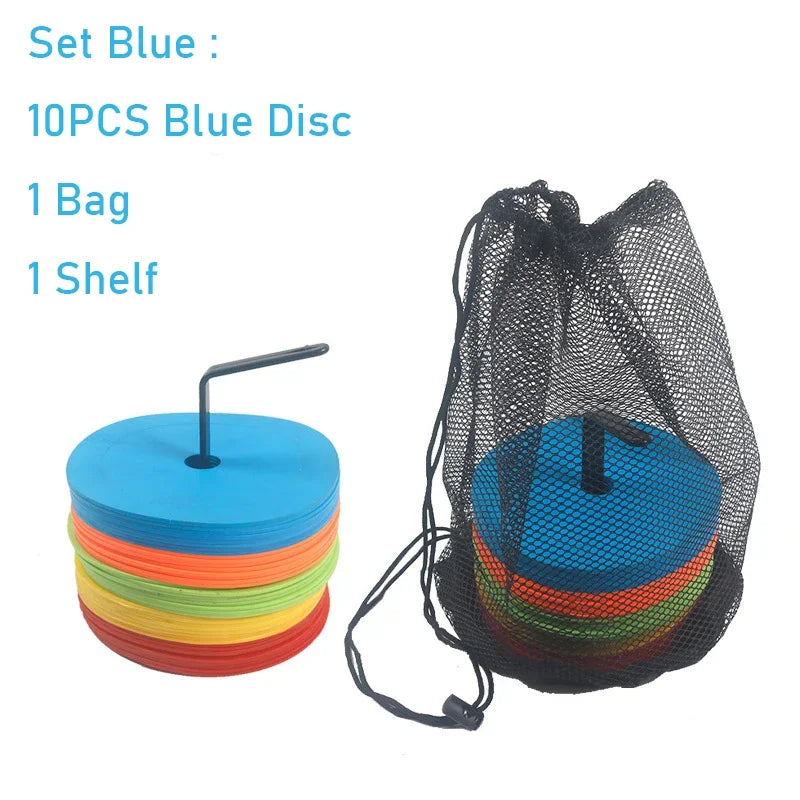 10 Pack Soccer Flat Cones Discs For Speed Agility Training