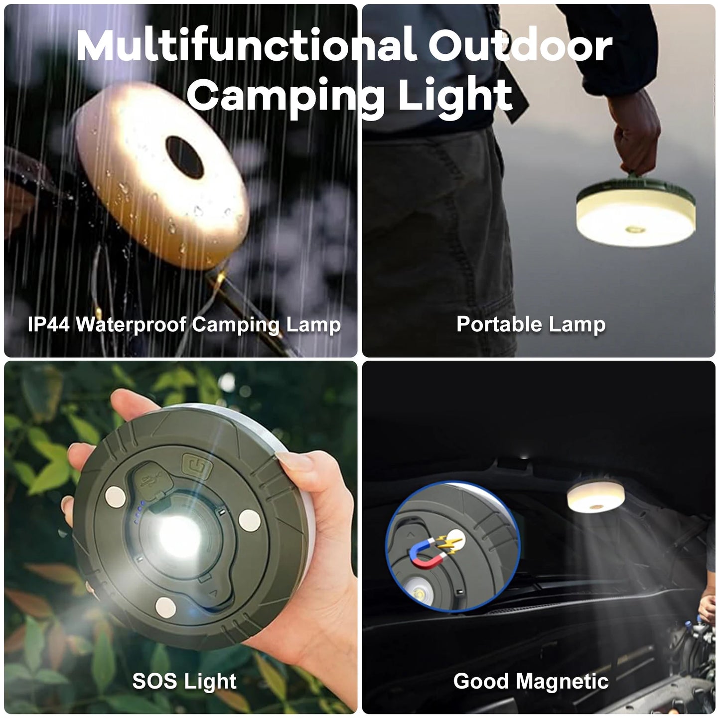 Kla-Fcob Waterproof Rechargeable LED String Lights For Outdoor Camping