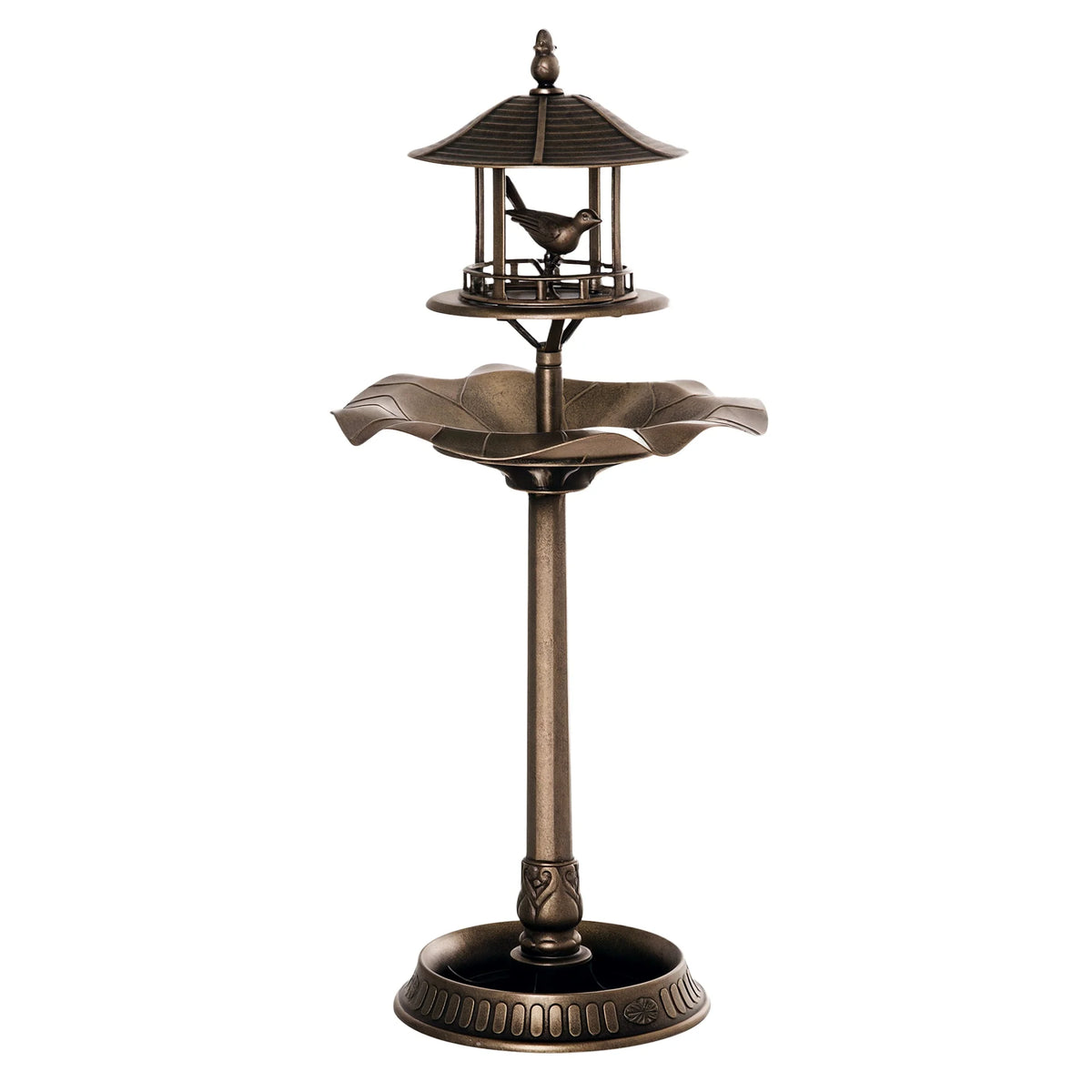 Outsunny Three In One Outdoor Bird Bath Feeder And Planter