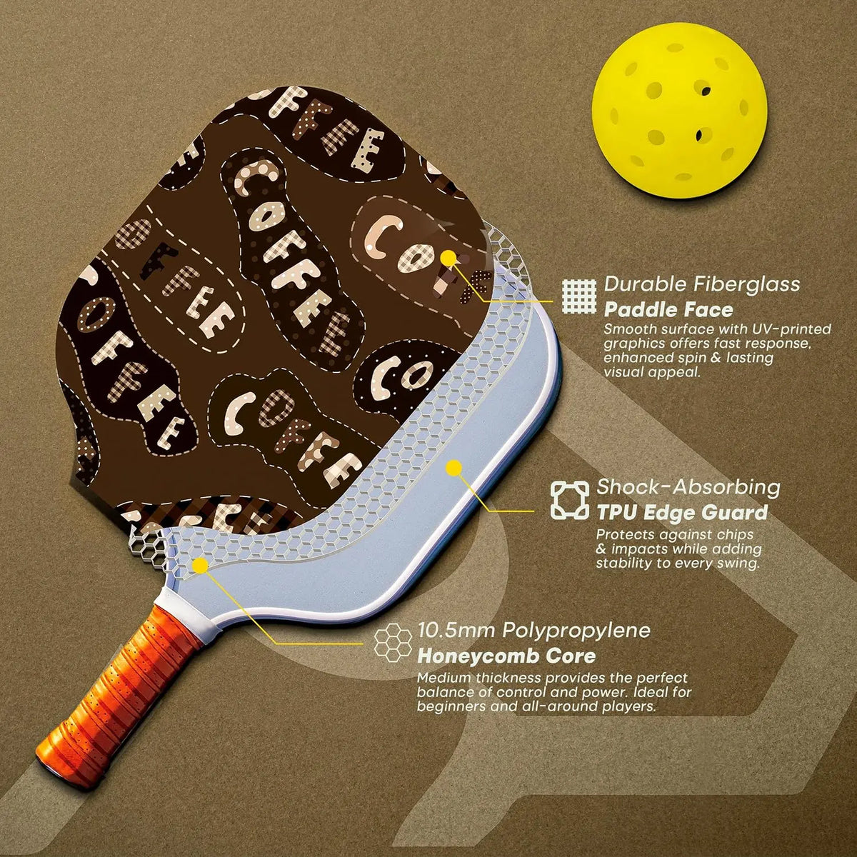 Set of 2 Fiberglass Pickleball Paddles With 4 Indoor Outdoor Pickleball Balls And Portable Travel Carry Bag Lightweight Durable Rackets For Beginners Men Women Indoor Court Backyard Outdoor Sports Training Game