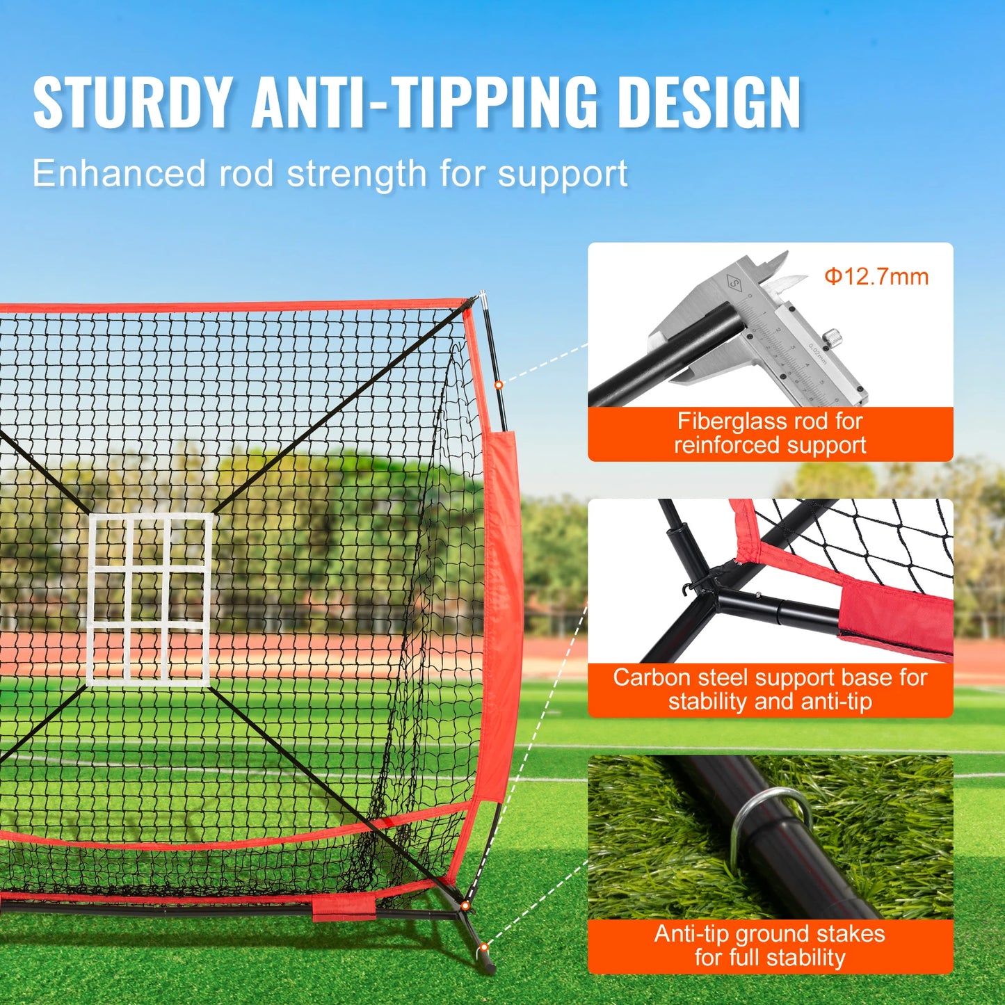 SucceBuy Baseball Softball Practice Net Hitting Batting Catching