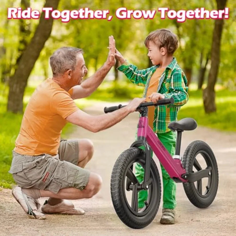 OLOEY Kids Balance Bike With Adjustable Seat And Air Tires
