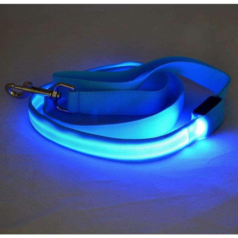 LED Glowing Dog Leash With Flashing Lights For Night Safety