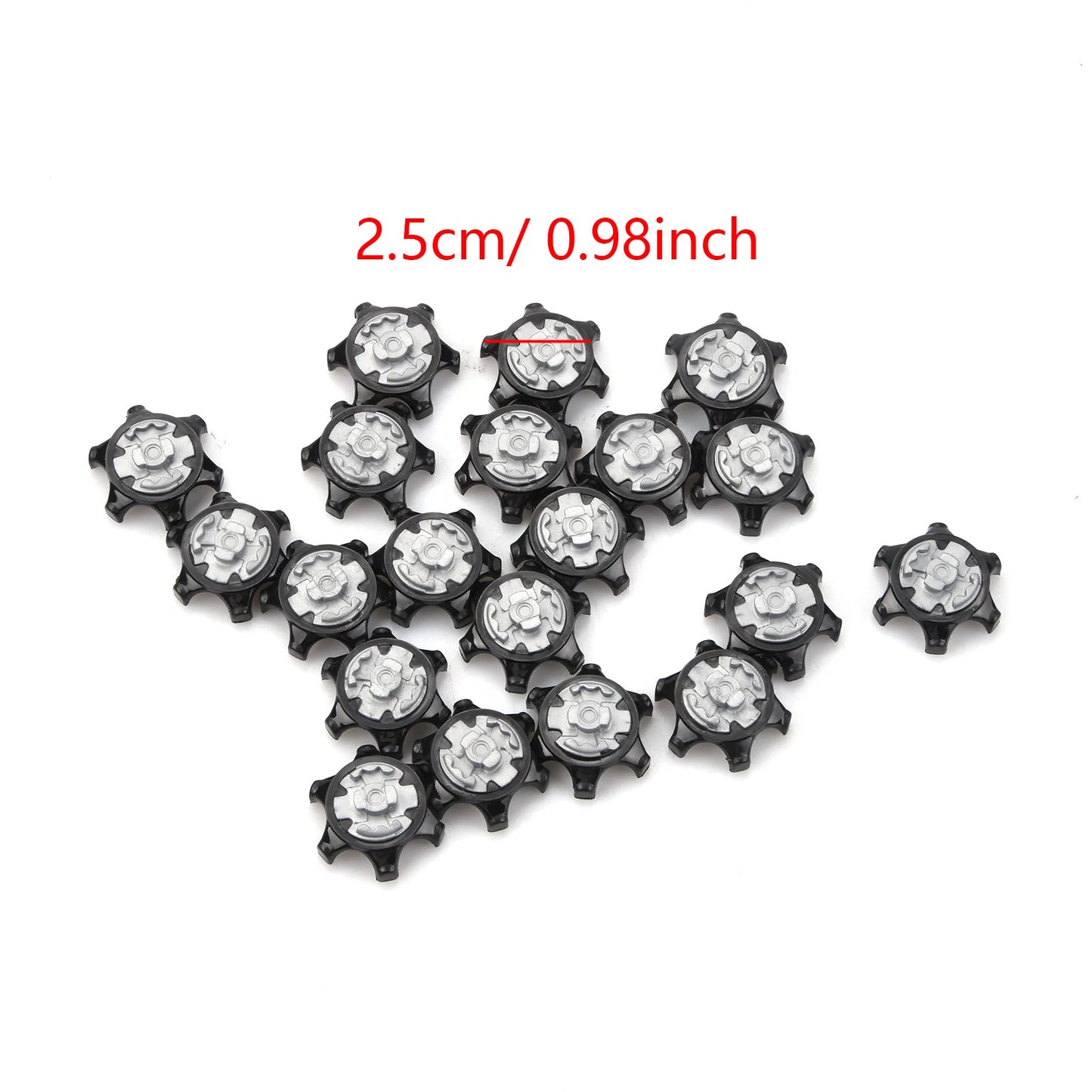 20Pcs Plastic Golf Spikes Pins Cleat Fast Twist For Adida Champ 2.5x1.2cm Golf Shoe Spikes Ultra Thin Durable Replacement Set
