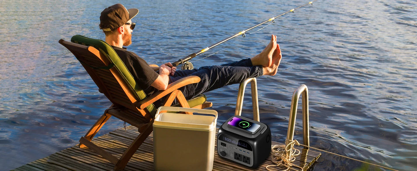 Ctolity 500W Portable Power Station 345.6Wh LiFePO4 Generator
