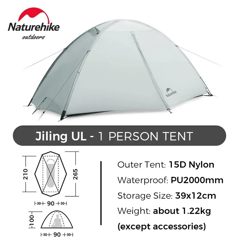 Naturehike Giling UL PRO 1/2 Person Backpacking Tent Hiking Tent Outdoor Camping Portable Equipment Mountaineering Tent Ultralight Waterproof