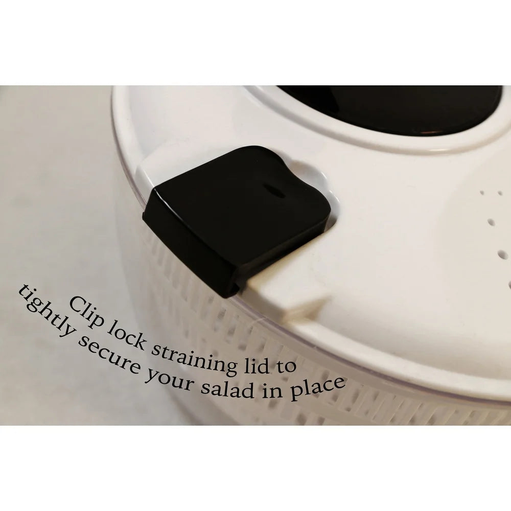Salad Spinner with Locking Lid High Speed Knob Straining Bowl Colander Fruits and Vegetables Easy Salad Preparation
