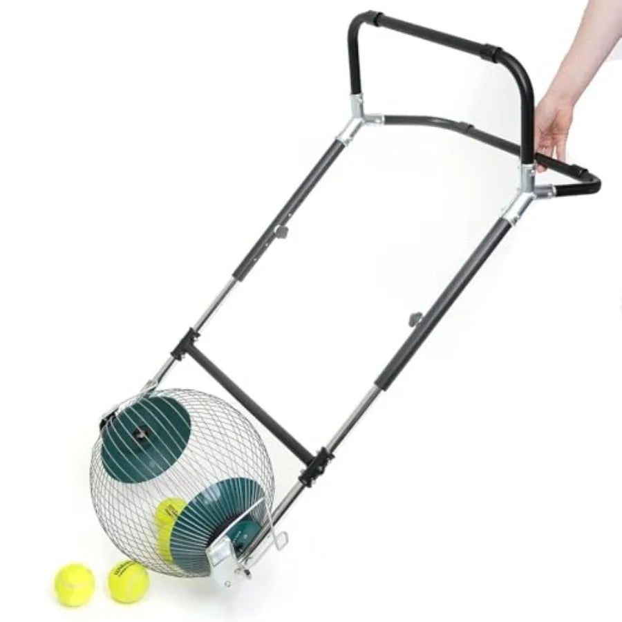 Tennis and Pickleball Hopper and Ball Collector: All-in-One, 5 Adjustable Heights, Holds up to 60 Tennis Balls or 30 Pickleball