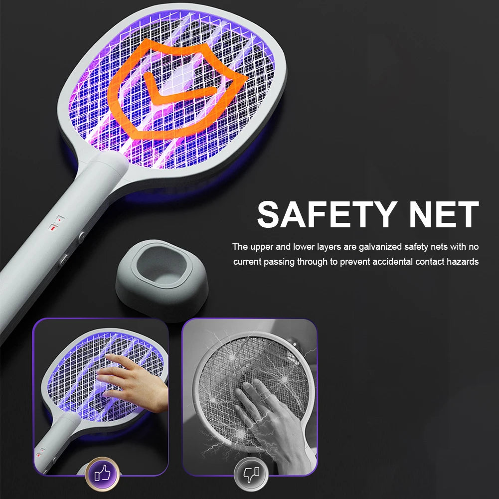 MOJOYCE 2 In 1 Electric Fly Swatter And Mosquito Trap