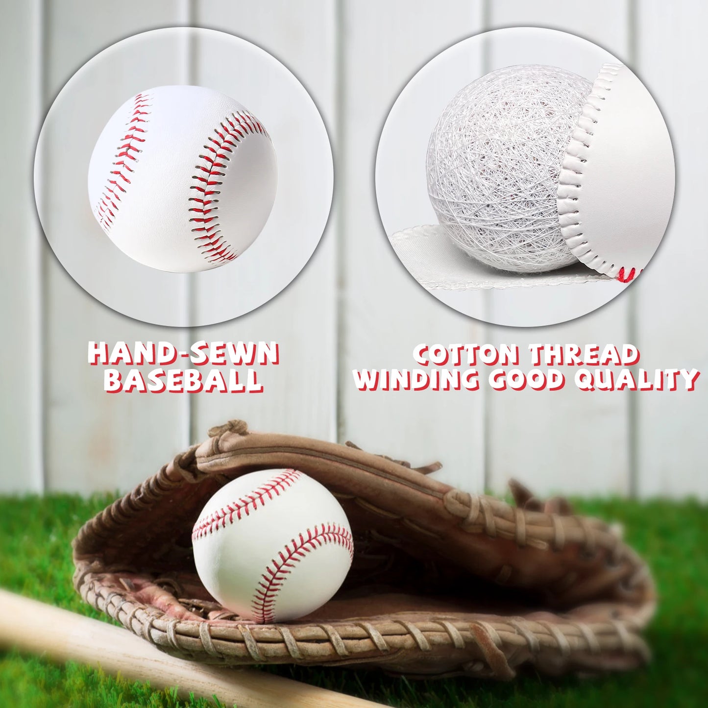 Baseball Training Balls Bucket Pack, 24 Count, Leather Covered