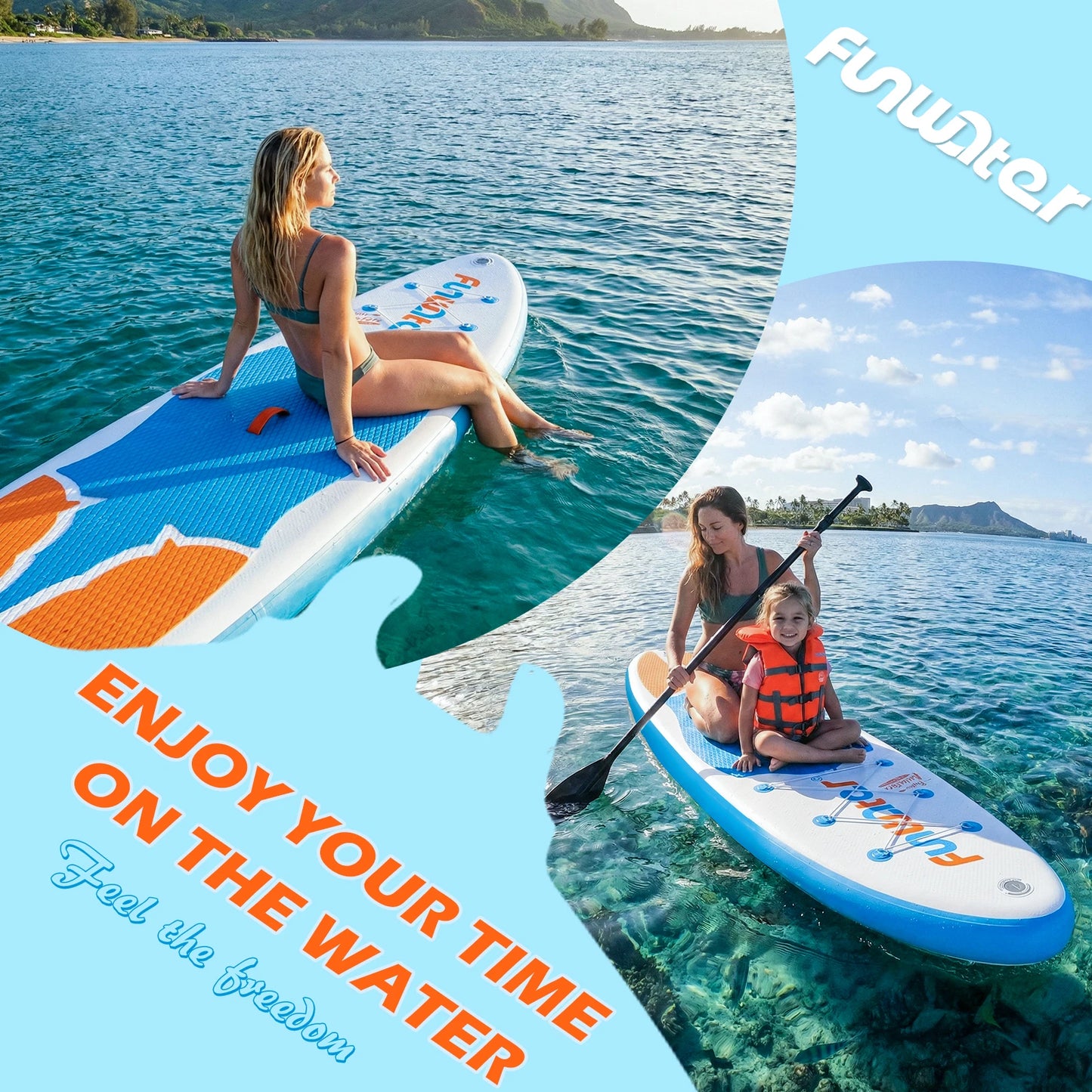 Funwater Inflatable Stand Up Paddle Board With Accessories