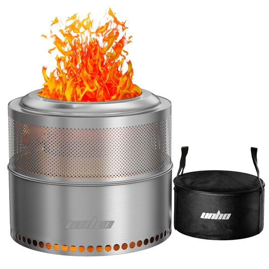 Stainless Steel Smokeless Wood Burning Fire Pit Carry Bag