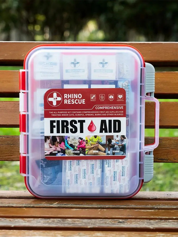 RHINO RESCUE 350 Piece First Aid Kit for Home Office