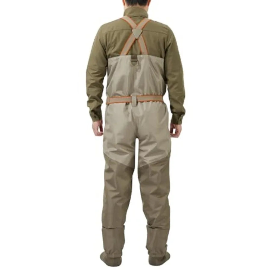 Men's Chest Waders Fly Fishing Waterproof Breathable Stocking Feet