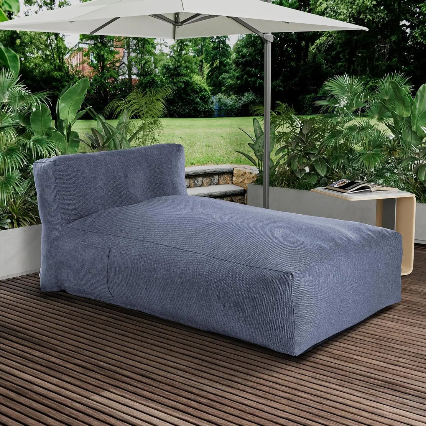 Outdoor Bean Bag Lounger Chair For Sunbathing And Tanning
