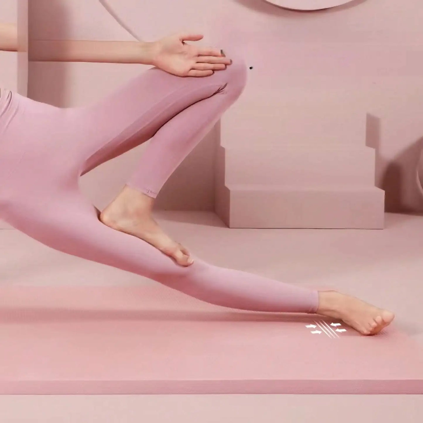 Pink Yoga Mat Set 185*61CM Non Slip Thickened Fitness Mat For Yoga Pilates Home Sports Workout Exercise Mat