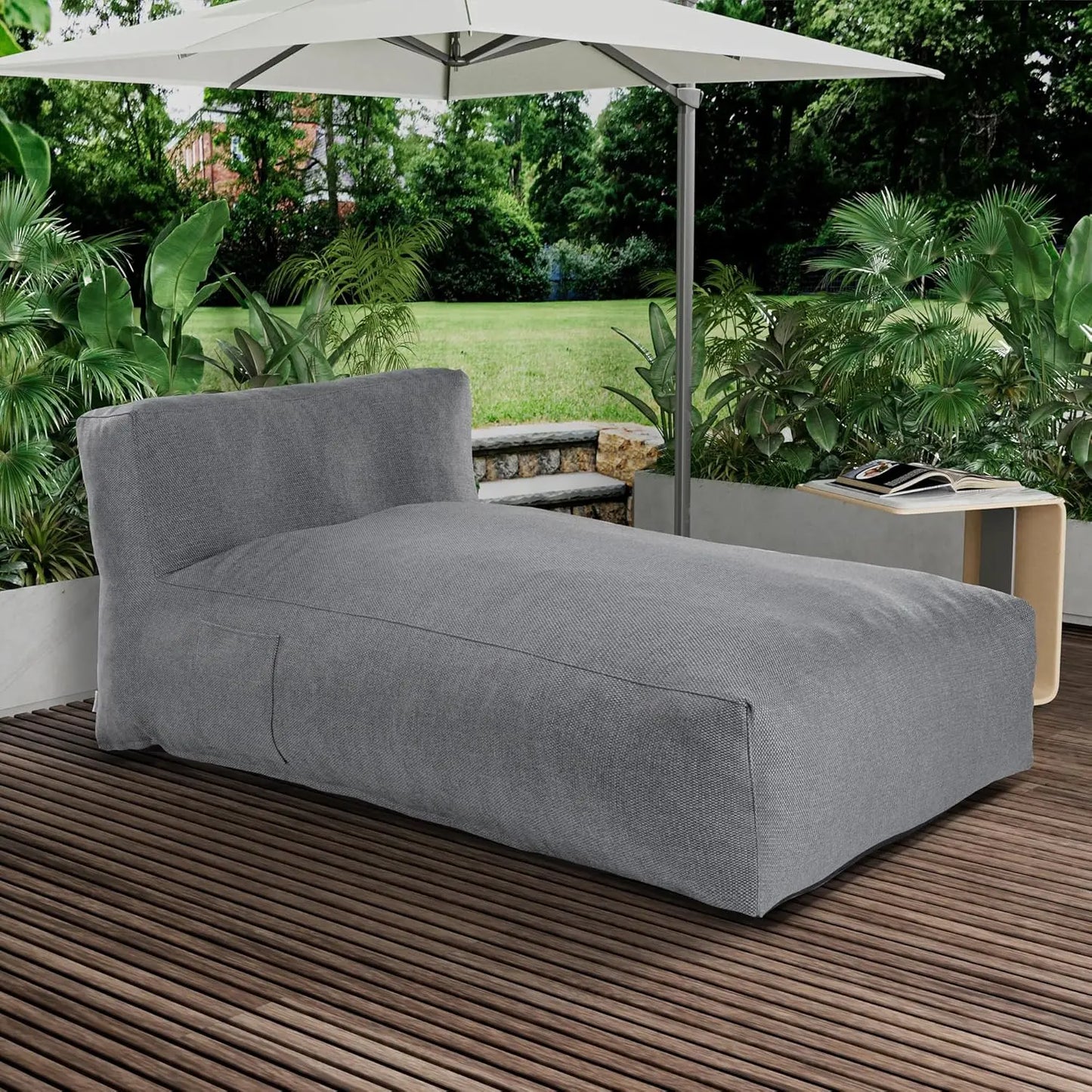 Outdoor Bean Bag Lounger Chair For Sunbathing And Tanning